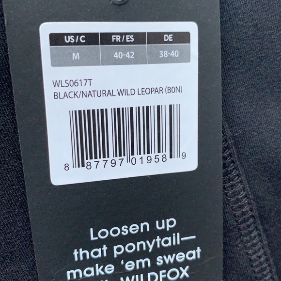 WILDFOX  black/natural wild leopard biker shorts - Picture 14 of 15